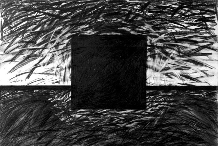 ציור מתוך הסדרה "כוחות" של אברהם אילת 1978-1974