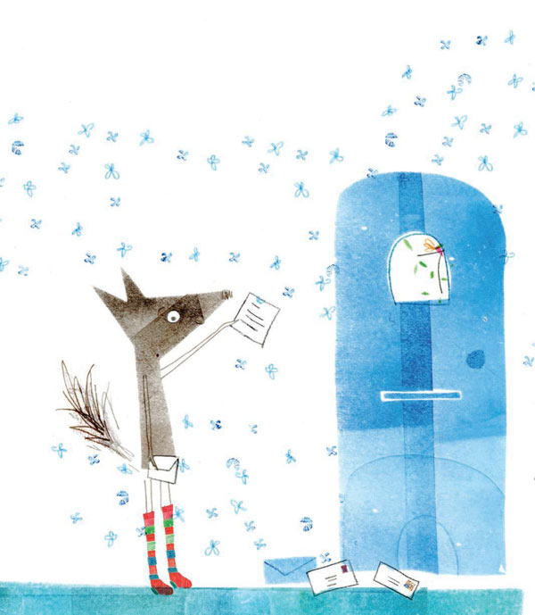 שועל שולח מכתב - איור של טטיאנה פיני