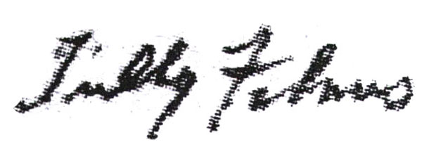 הגדלה של חתימת המאיירת או המאייר של הספר פנינים מבית אימא